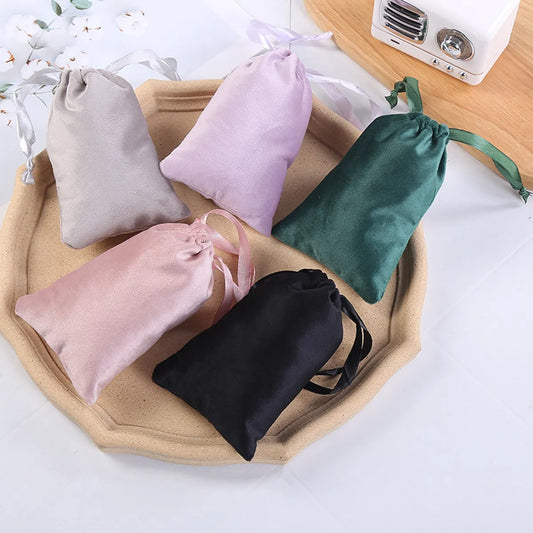 Fashion Solid Color Cloth Jewelry Packaging Bags