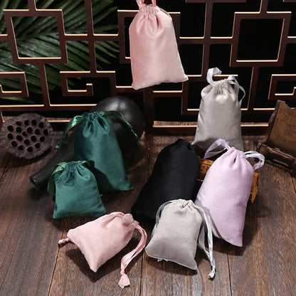 Fashion Solid Color Cloth Jewelry Packaging Bags