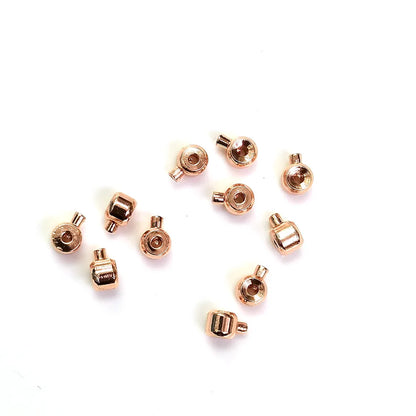 50 PCS/Package 3.2mm Copper 14K Gold Plated Solid Color Polished Jewelry Buckle