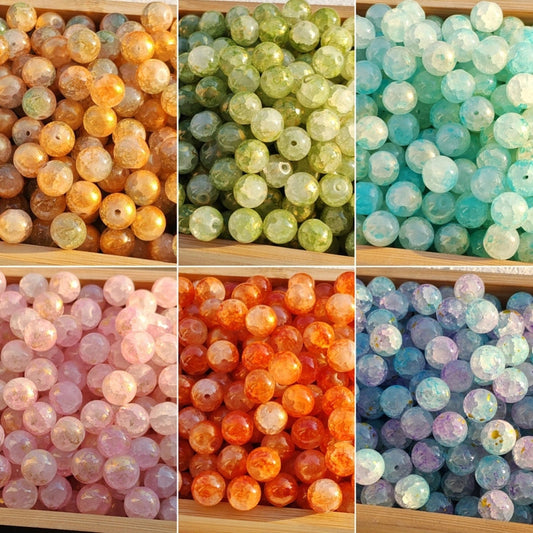 50 PCS/Package Diameter 10mm Glass Round Beads