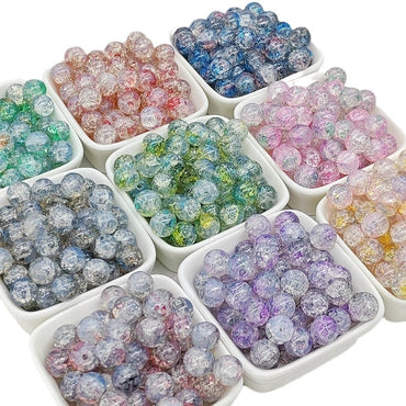 50 PCS/Package Diameter 10mm Glass Round Beads