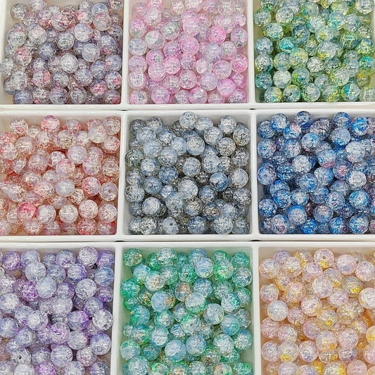 50 PCS/Package Diameter 10mm Glass Round Beads