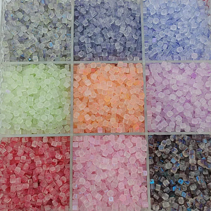 50 PCS/Package Diameter 7 Mm Glass Square Beads