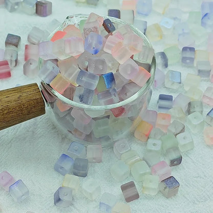 50 PCS/Package Diameter 7 Mm Glass Square Beads