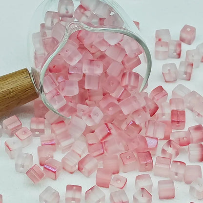 50 PCS/Package Diameter 7 Mm Glass Square Beads