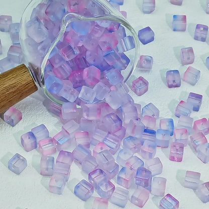 50 PCS/Package Diameter 7 Mm Glass Square Beads