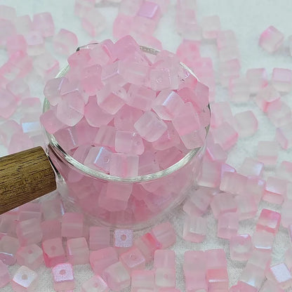 50 PCS/Package Diameter 7 Mm Glass Square Beads