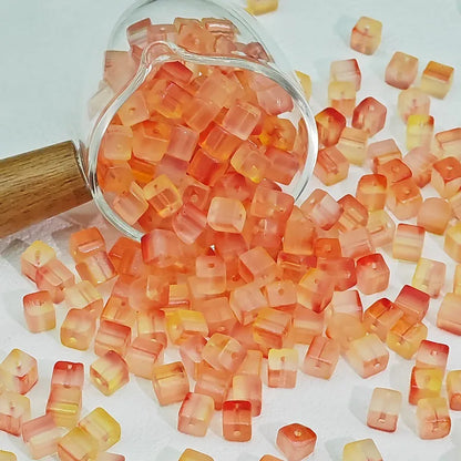 50 PCS/Package Diameter 7 Mm Glass Square Beads