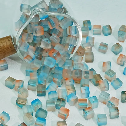 50 PCS/Package Diameter 7 Mm Glass Square Beads