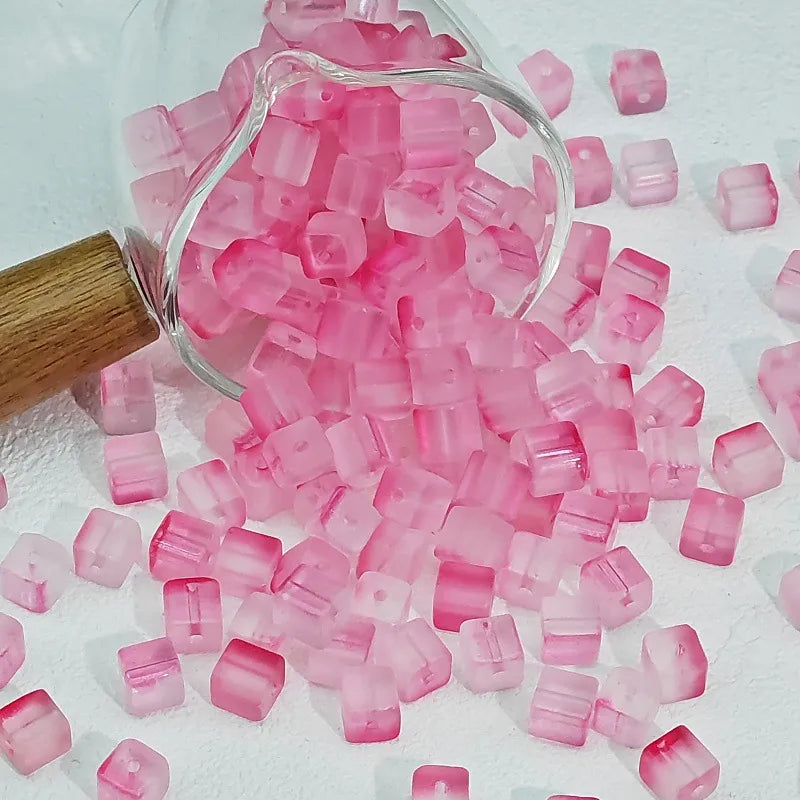 50 PCS/Package Diameter 7 Mm Glass Square Beads