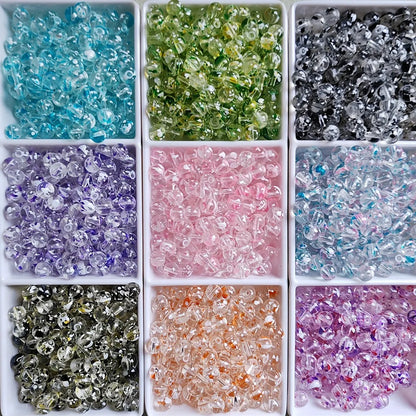 50 PCS/Package Glass Glass Solid Color Beads