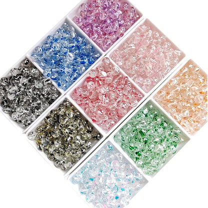 50 PCS/Package Glass Glass Solid Color Beads