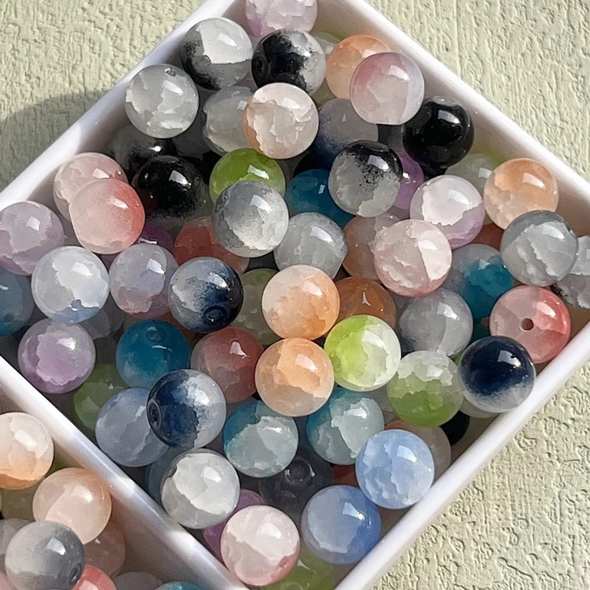 50 PCS/Package Glass Round Beads