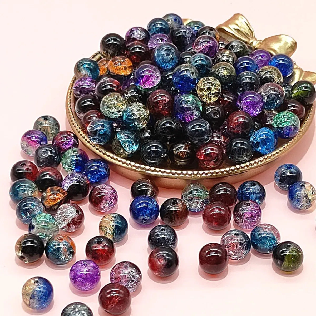 50 PCS/Package Glass Round Beads