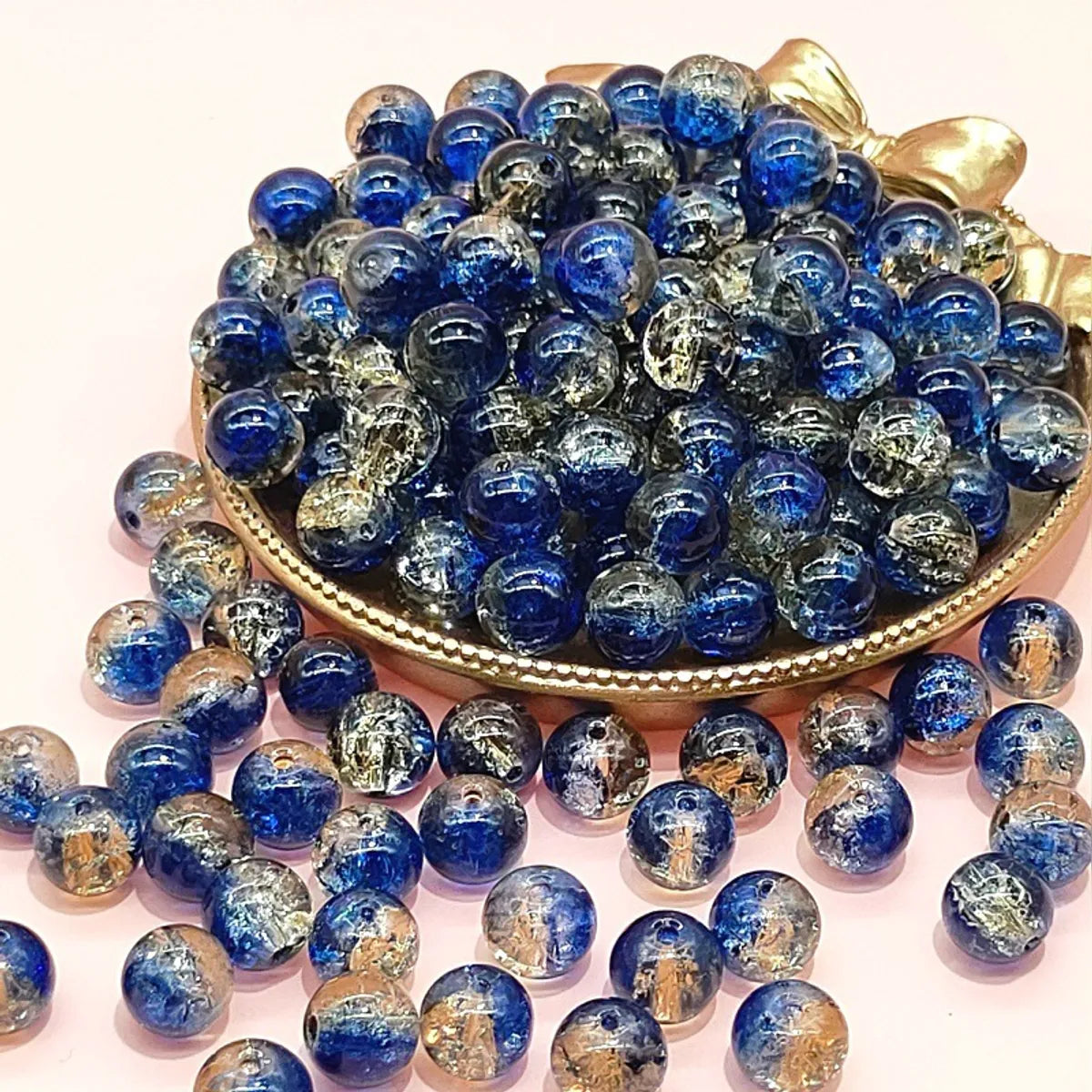 50 PCS/Package Glass Round Beads