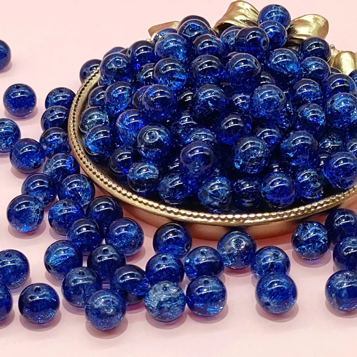 50 PCS/Package Glass Round Beads