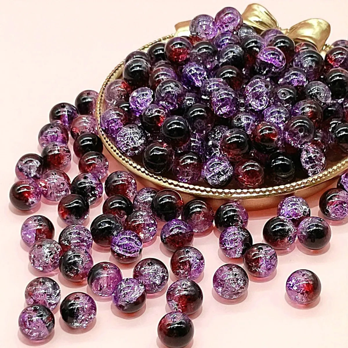 50 PCS/Package Glass Round Beads