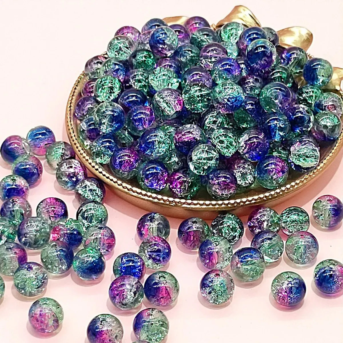 50 PCS/Package Glass Round Beads