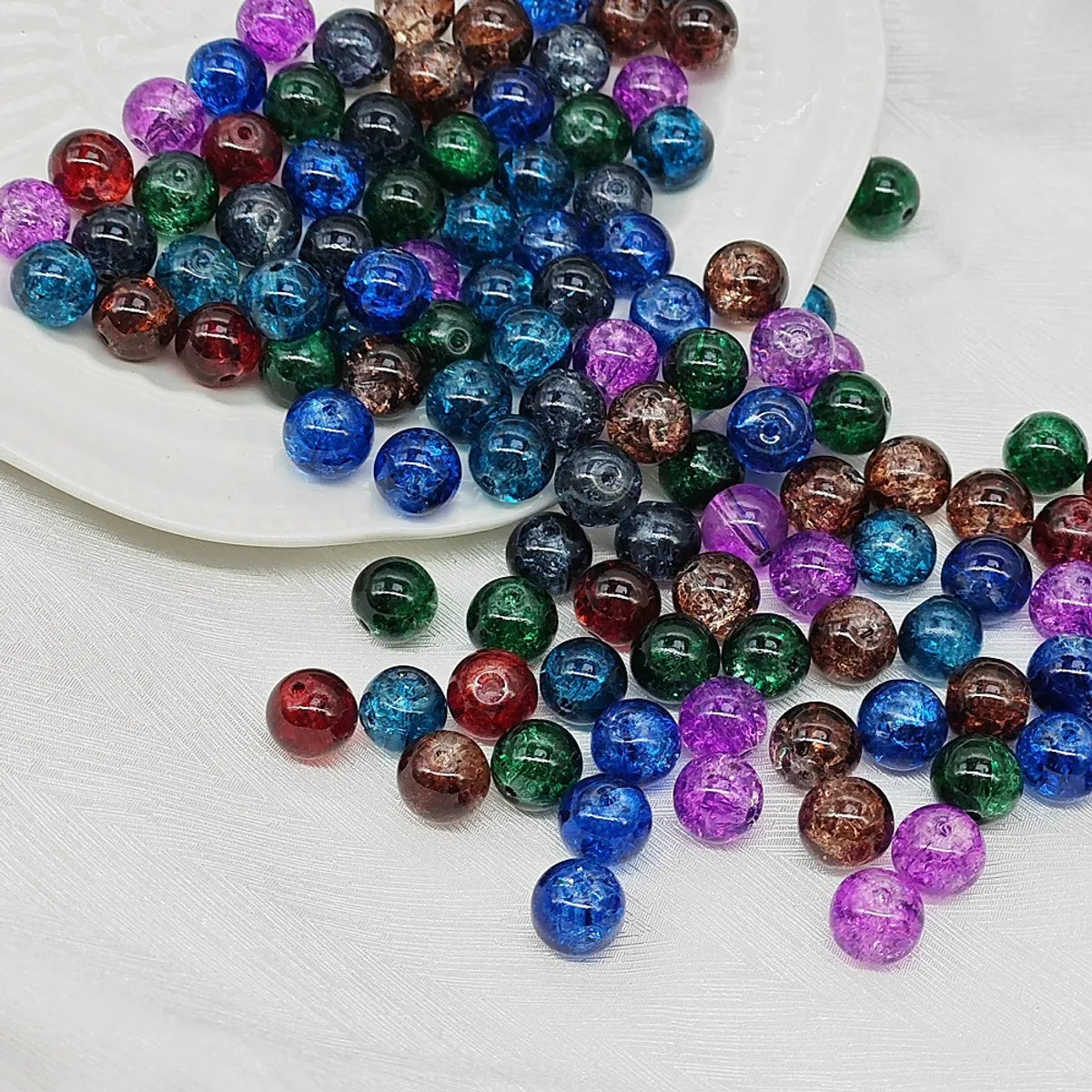 50 PCS/Package Glass Round Beads