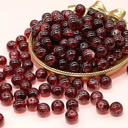 50 PCS/Package Glass Round Beads