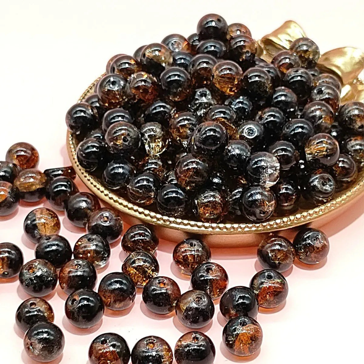 50 PCS/Package Glass Round Beads