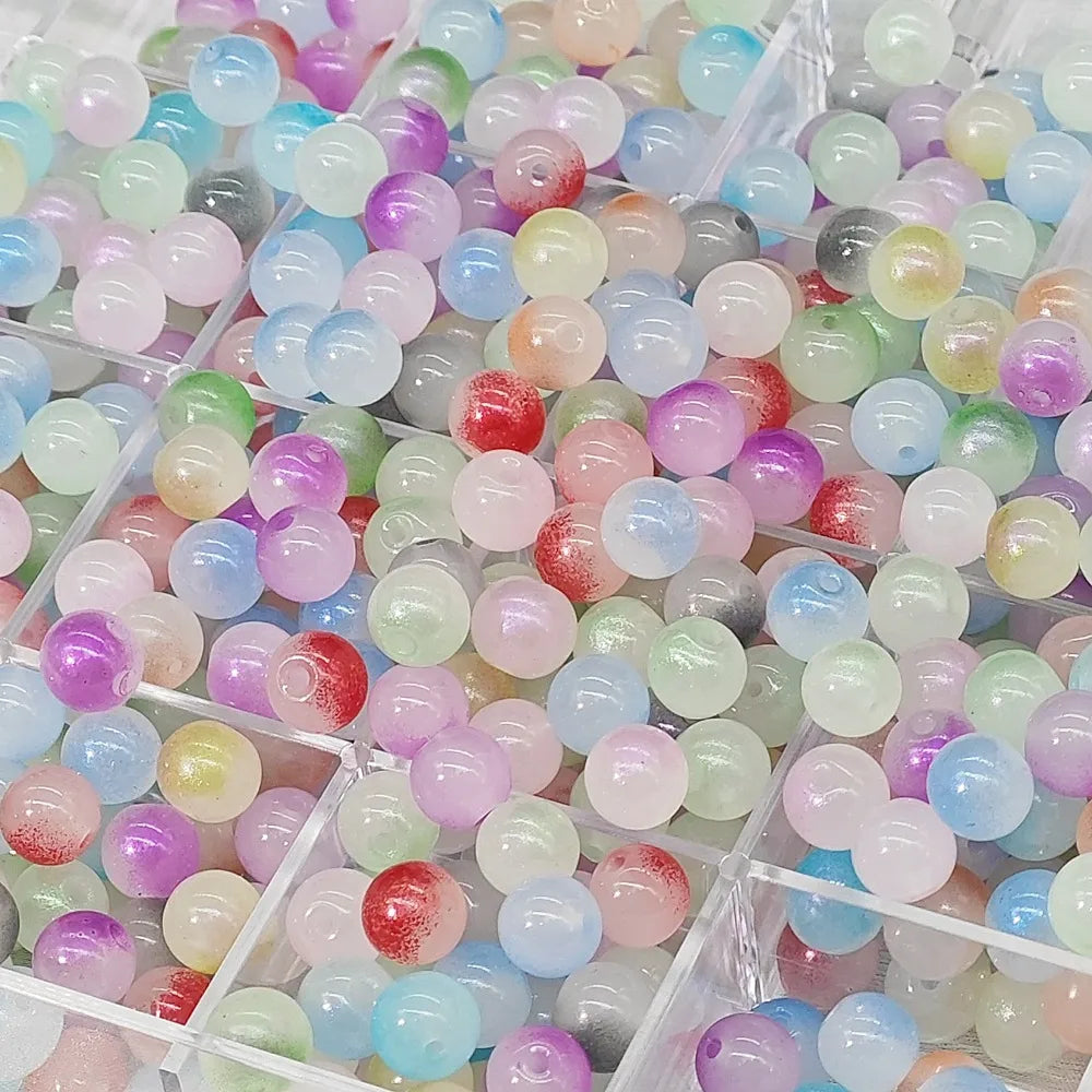 50 PCS/Package Glass Round Beads