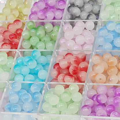 50 PCS/Package Glass Round Beads