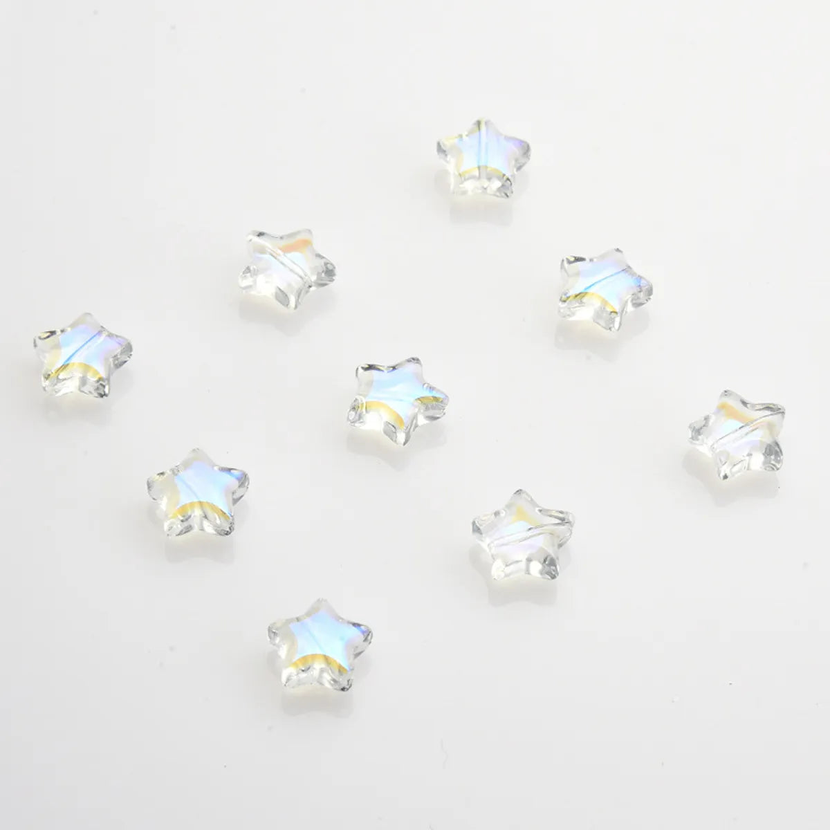 50 PCS/Package 10 * 10mm Hole 1~1.9mm Glass Star Beads