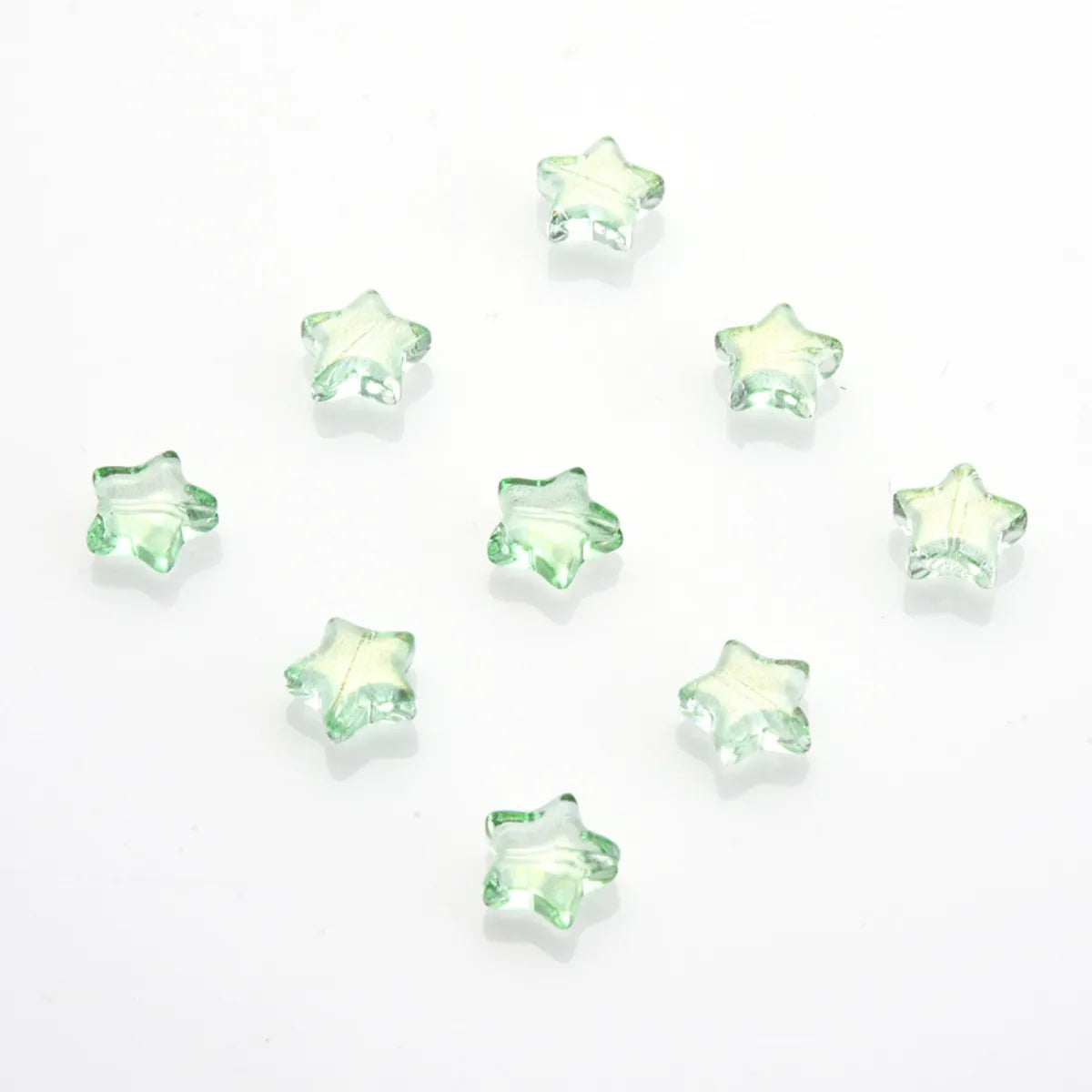 50 PCS/Package 10 * 10mm Hole 1~1.9mm Glass Star Beads