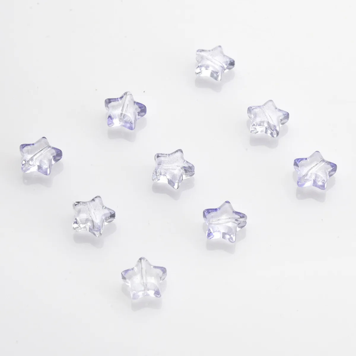 50 PCS/Package 10 * 10mm Hole 1~1.9mm Glass Star Beads