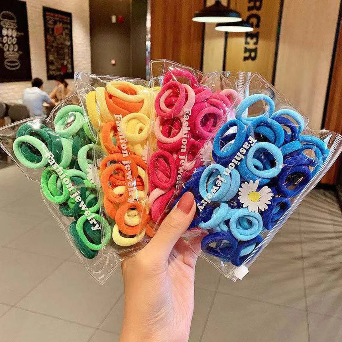 50 Pieces Of Storage Bag Small High Elastic Hair Ring