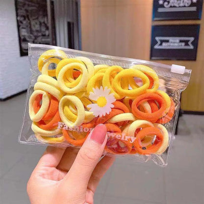 50 Pieces Of Storage Bag Small High Elastic Hair Ring