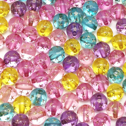 50 Arylic Star Beads