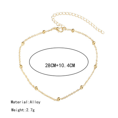 Korean Simple Smooth Round Bead Necklace