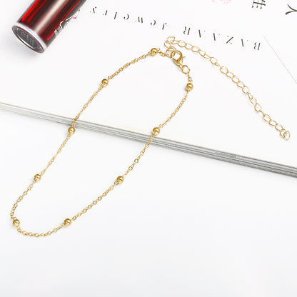 Korean Simple Smooth Round Bead Necklace