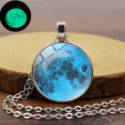 Simple Style Moon Alloy Plating Inlay Glass Unisex Pendant Necklace