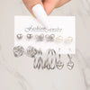 6 Pairs Retro Luxurious Classic Style Animal Heart Shape Butterfly Plating Inlay Alloy Artificial Pearls Gold Plated Silver Plated Drop Earrings Ear Studs