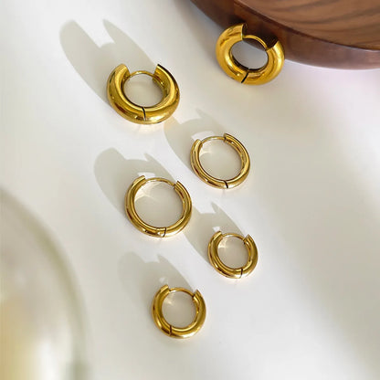 6 Pieces IG Style Simple Style Commute Geometric 316L Stainless Steel  18K Gold Plated Earrings