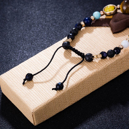 Ethnic Style Geometric Natural Stone Beaded Braid Bracelets
