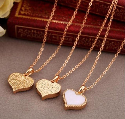 Fashion Heart Shape Alloy Enamel Women's Pendant Necklace 1 Piece