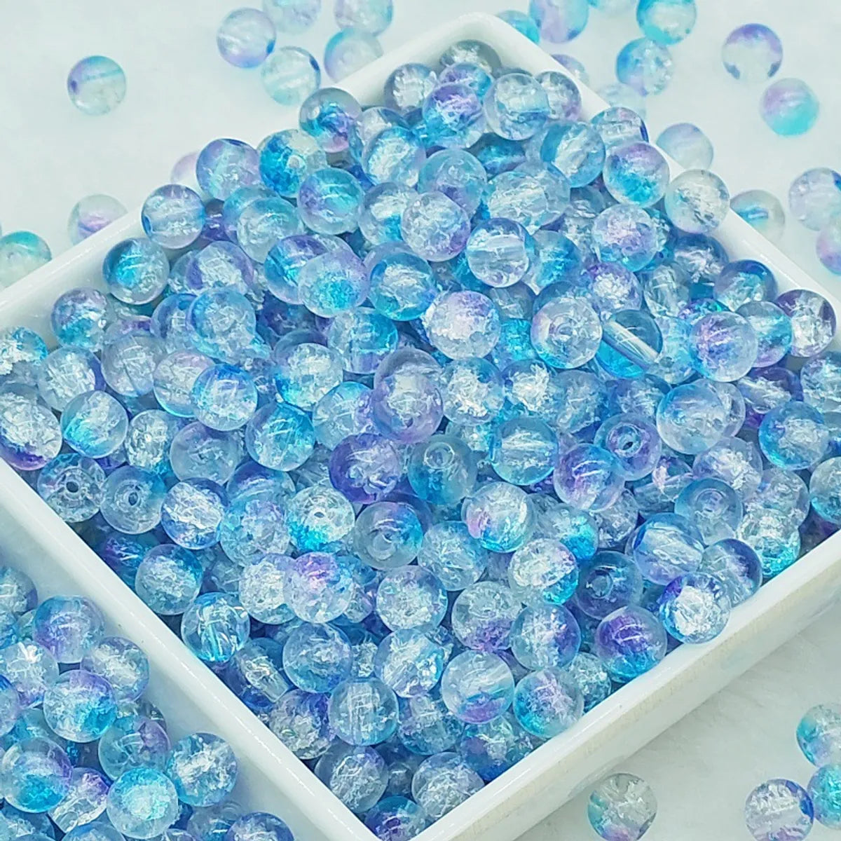 6mm Glass Glass Chipping Beads Crystal Crack Glass Bead Handmade DIY String Beads Materials Bracelet Necklace Scattered Beads