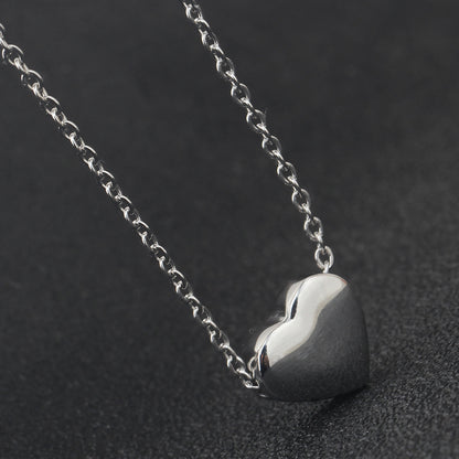 Simple Style Heart Shape Titanium Steel Plating Pendant Necklace 1 Piece