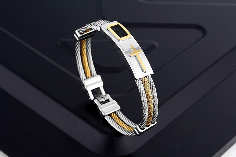 Wholesale Commute Round Titanium Steel Polishing Bangle