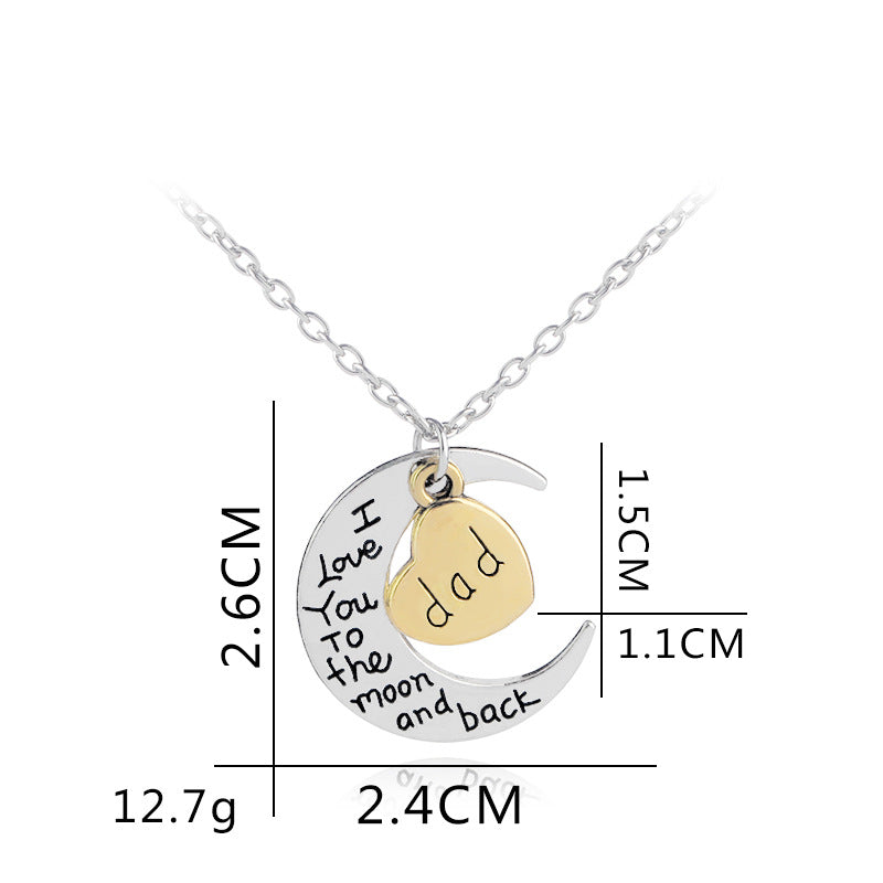 New Fashion Love Moon I Love You Necklace Wholesale