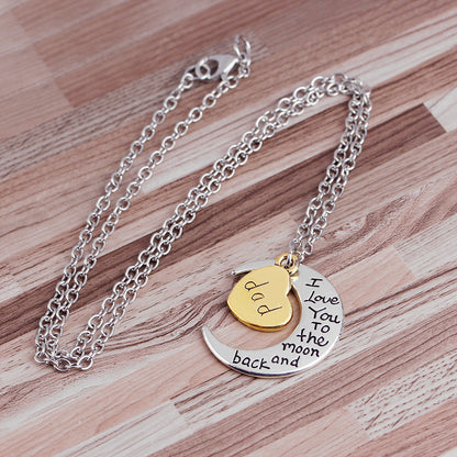 New Fashion Love Moon I Love You Necklace Wholesale