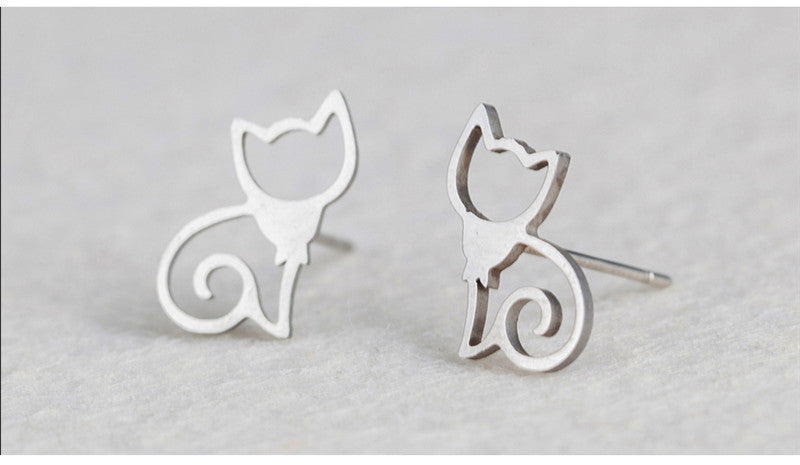 Fashion Animal Stainless Steel No Inlaid Earrings Ear Studs