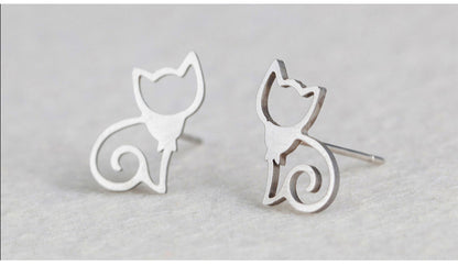 Fashion Animal Stainless Steel No Inlaid Earrings Ear Studs