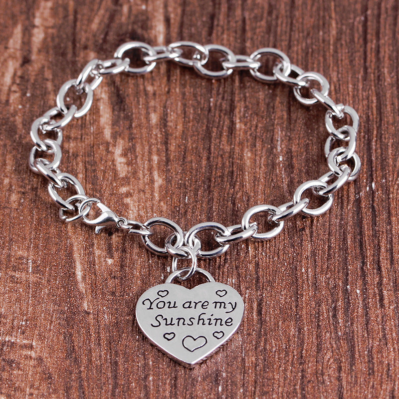 Simple Love Bracelet You Are My Sun Shine English Lettering Bracelet Gooddiy Wholesale