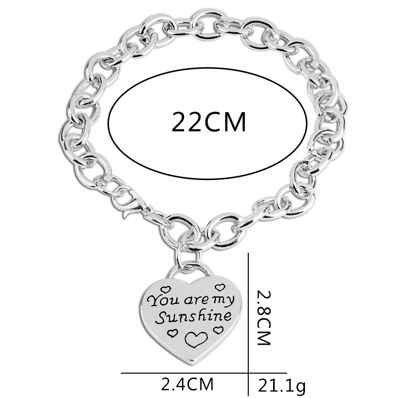 Simple Love Bracelet You Are My Sun Shine English Lettering Bracelet Gooddiy Wholesale