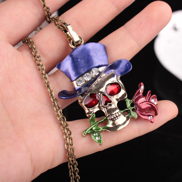 Punk Skull Alloy Women's Men's Pendant Necklace